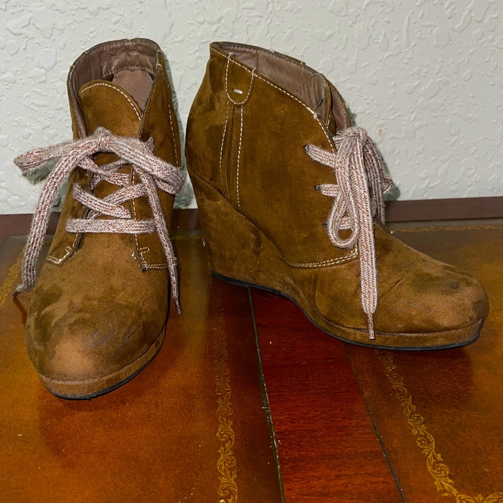 Suede booties